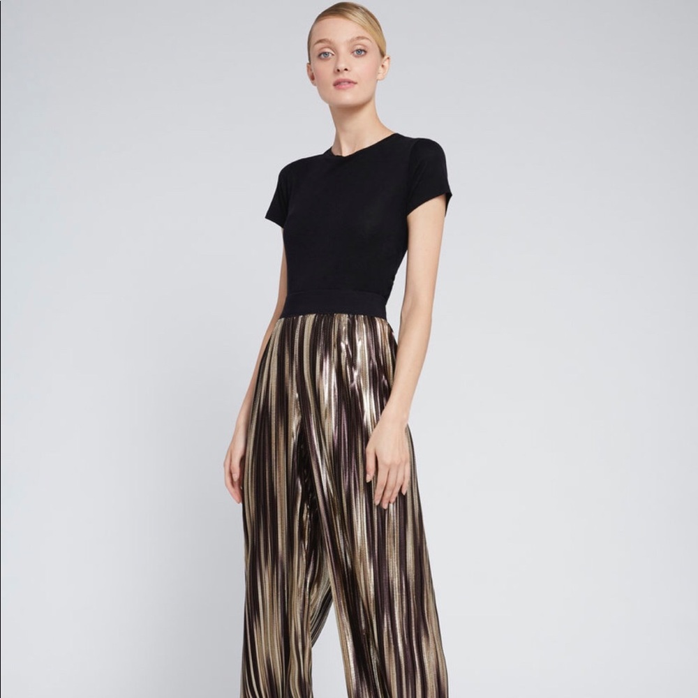 Stylish Gold-Multi Color Wide Ankle Pants
